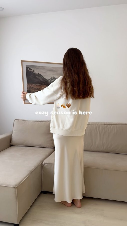 Instagram post by @_alenkaov_ for Gallerix. Caption reads: [advertising] Autumn collection in @gallerix 🍂....