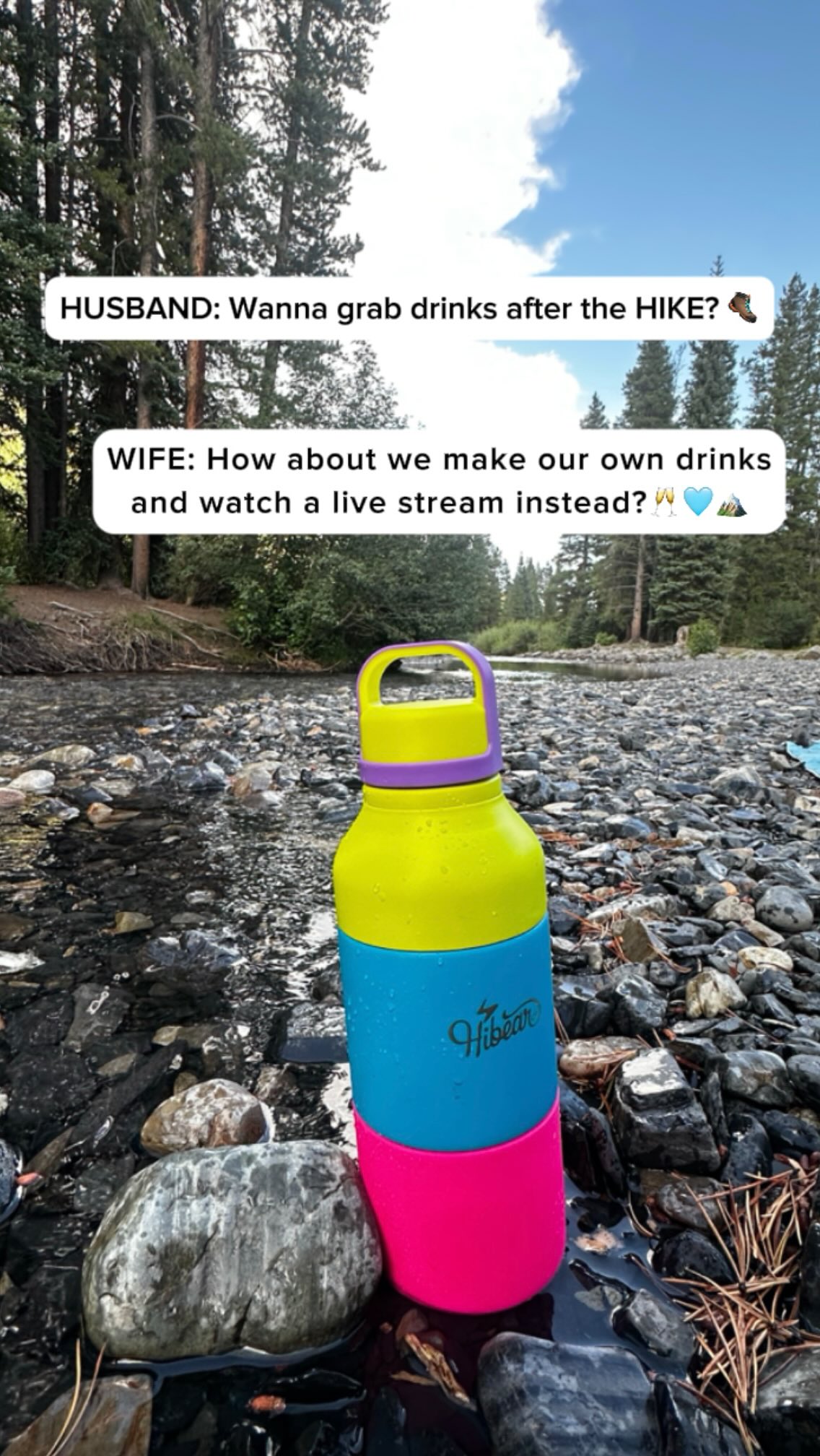 Instagram post by @desigirl.wanders for Hibear. Caption reads: [...] Thunder Adventure Flask #gifted by @hibearco....