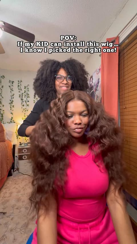 Instagram post by @tierravlogs for Megalook. Caption reads: If my 11-year-old daughter can install this wig....