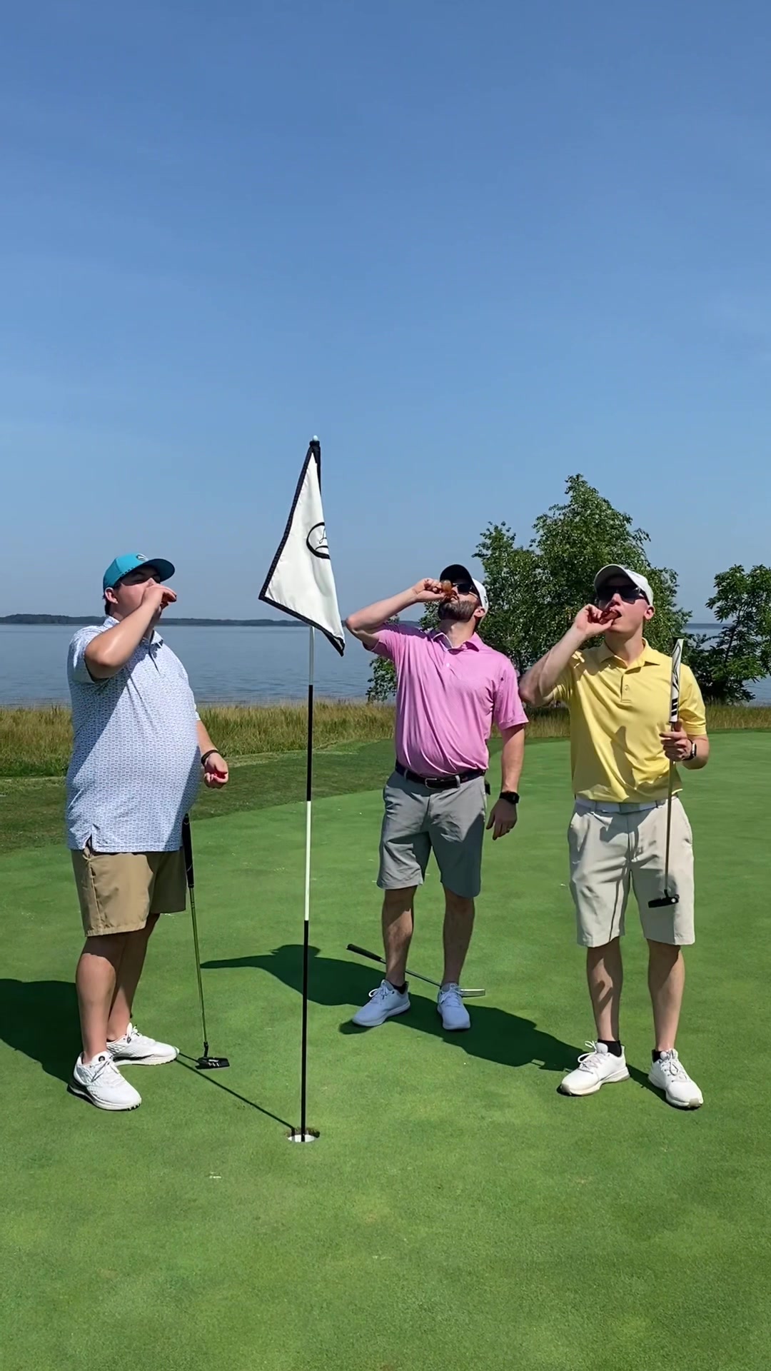 TikTok post by @couldbethemove for Fireball Whisky. Caption reads: Shots For the Group Behind You. @tigerwoods....