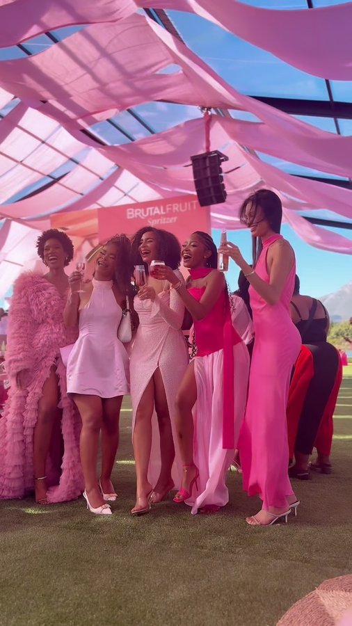 Instagram post by @mwaka_hal for Brutal Fruit. Caption reads: Let’s relive this day 💕 THE PINK TABLE ....