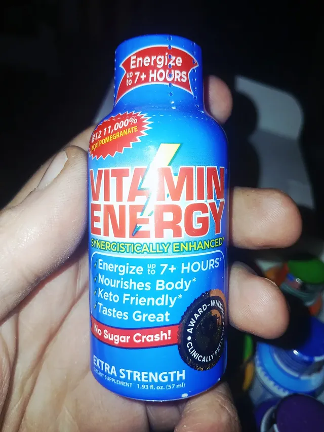 Instagram post by @lees.specialty for Vitamin Energy. Caption reads: ⚡ Vitamin Energy: Acai Pomegranate Extra Strength....