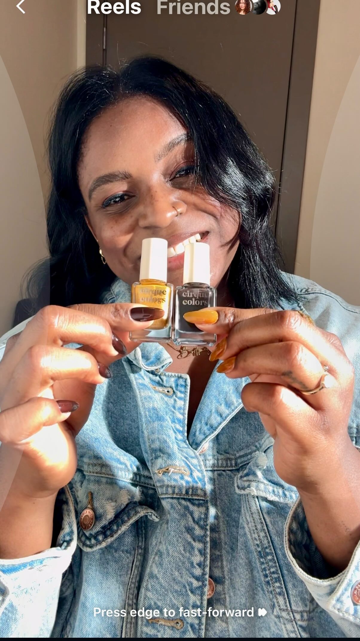 Instagram post by @brushedbyb_ for Cirque Colors. Caption reads: passing the brush to the dream team behind our....