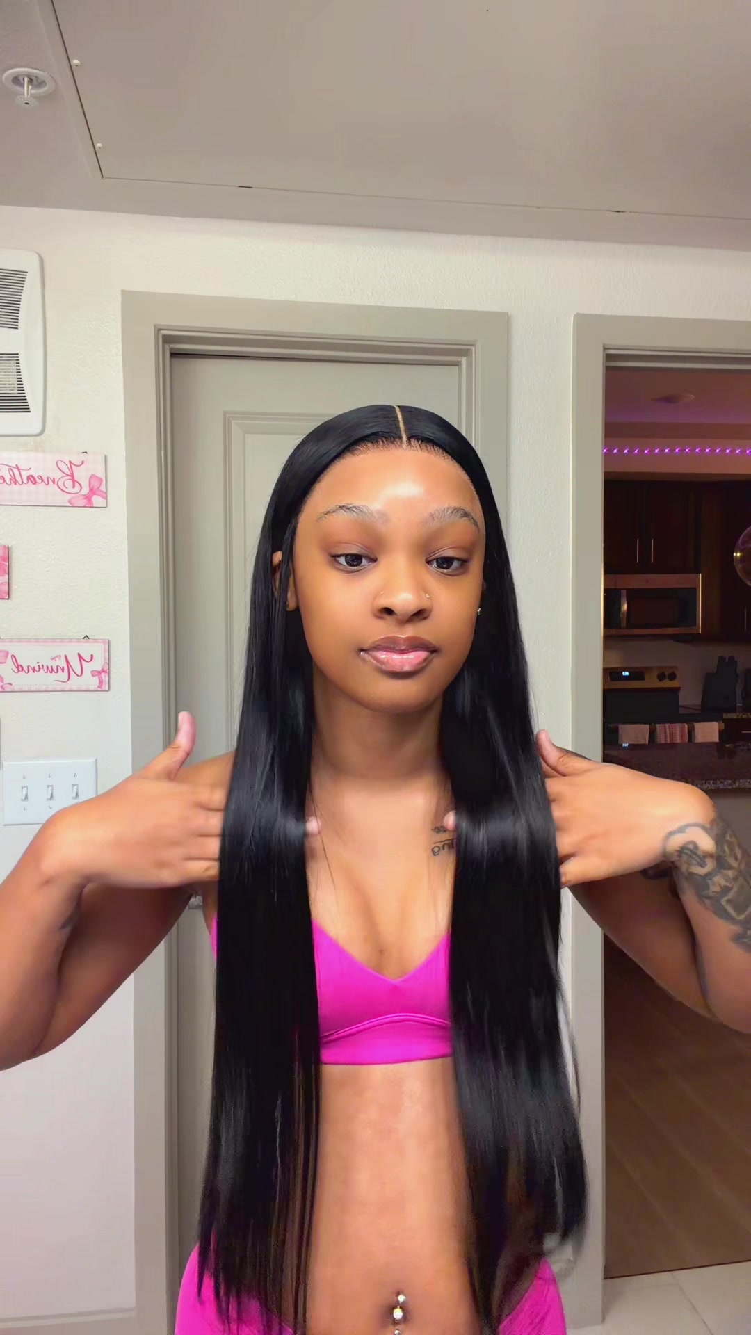 TikTok post by @prettyluhhkayy__ for Hotstarhair.com. Caption reads: @Hot Star Hair 😍😍💁🏽‍♀️.
