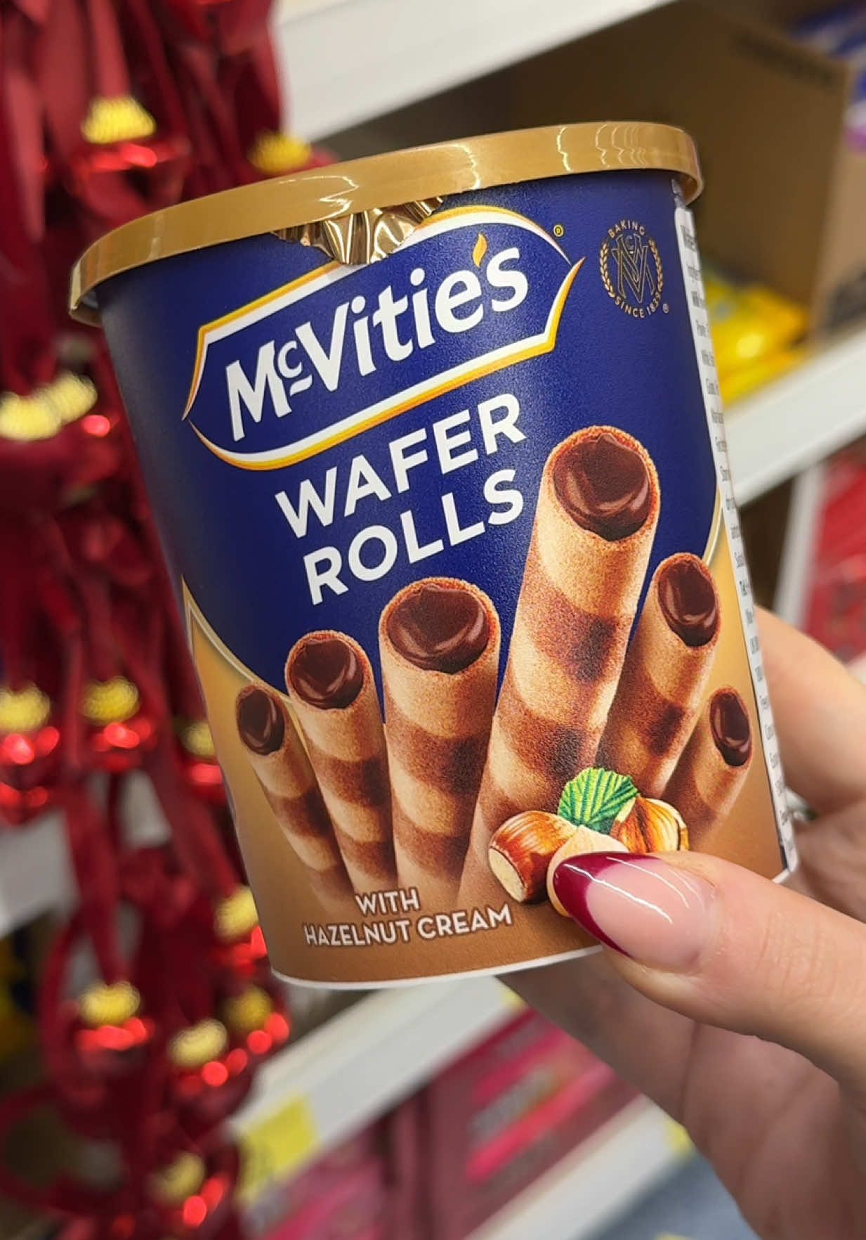 TikTok post by @newfoodspotteruk for B&M Stores. Caption reads: OMG LOOK WHATS NEW IN @B&M Stores 😱😱😱 #bmstores....