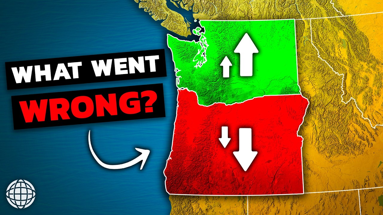 YouTube post by @GeographyByGeoff for Storyblocks. Caption reads: Why Washington Is So Much More Successful Than....