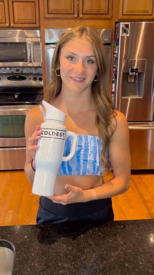 Instagram post by @bella_norris10 for Coldest. Caption reads: My review of the COLDEST water bottle....