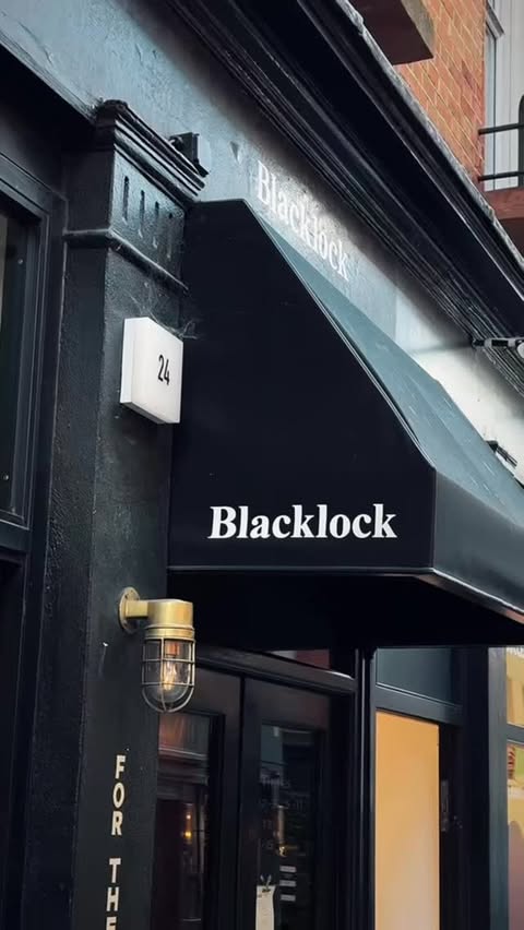 Instagram post by @ollie_eats for Blacklock. Caption reads: [...] to eat in london this Christmas visit....