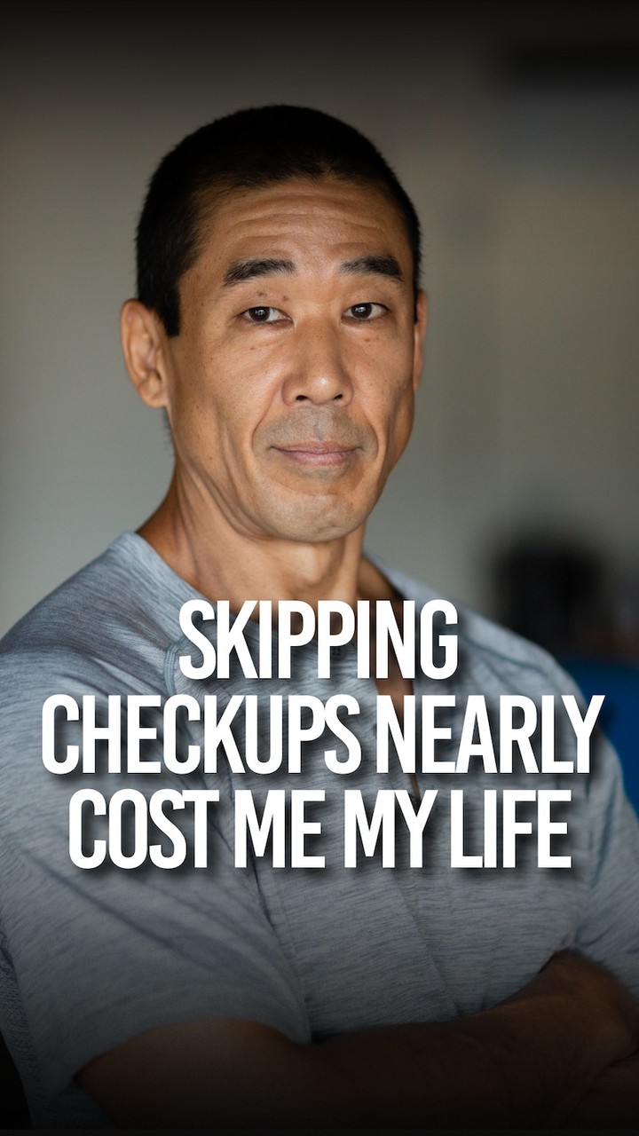 Instagram post by @billmaeda for Marek Health. Caption reads: Skipping Checkups Nearly Cost Me My Life..