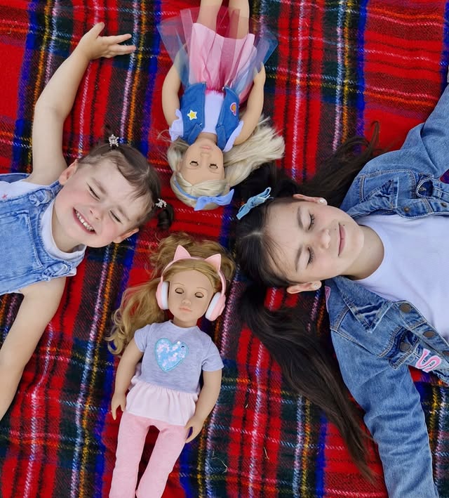 Instagram post by @thesweeneygirls for Our Generation. Caption reads: [...] holidays hanging out with their....