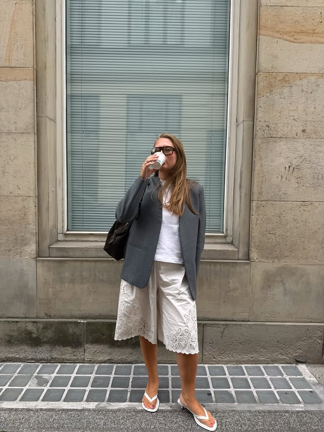 Instagram post by @sillebuchmann for DeMellier. Caption reads: Back at the “office” ☕️ After a couple of weeks....