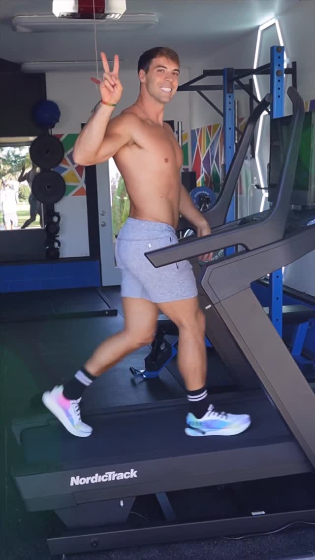 Instagram post by @alecsmith8 for NordicTrack. Caption reads: Hiking Three Coconuts Pass from home on the....