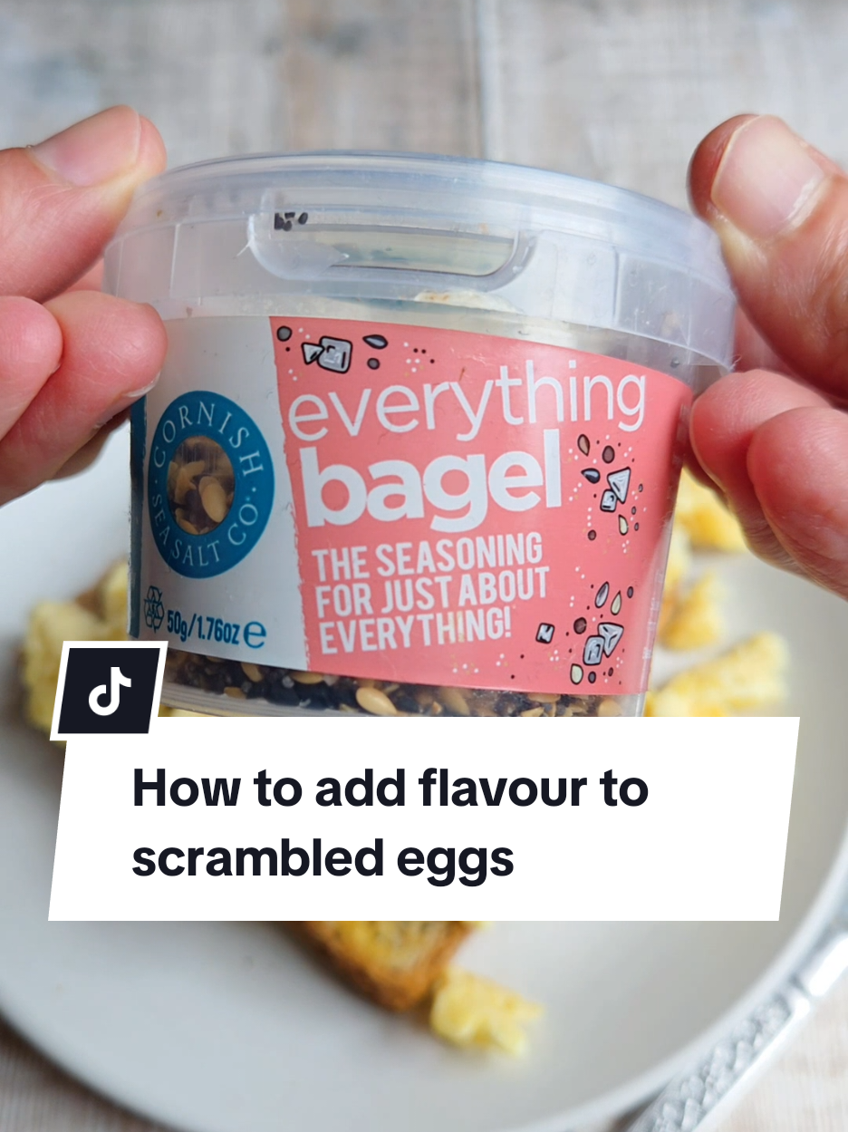 TikTok post by @corina.creates for Cornish Sea Salt. Caption reads: [...] Everything Bagel seasoning from the Cornish....