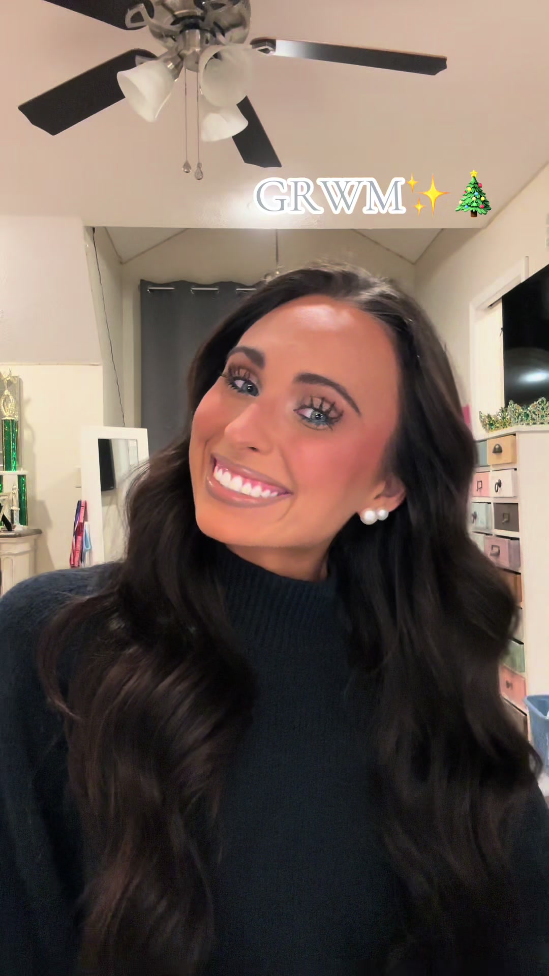 TikTok post by @brentlee.lindsey for Bio Ionic. Caption reads: GRWM for a Christmas party😊✨🎄💌  @JessupBeauty....