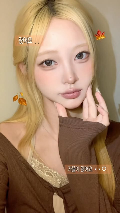 Instagram post by @_joon__e for BBIA. Caption reads: @bbia.official 가을이 왔어요🍂 여러분 슬슬 날이 추워지고 그분이 [...].