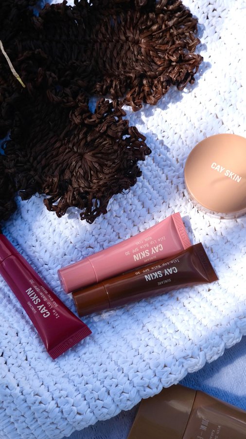 Instagram post by @symphanisoto for Cay Skin. Caption reads: My fav go to Spring lip combo from @cayskin Bad....