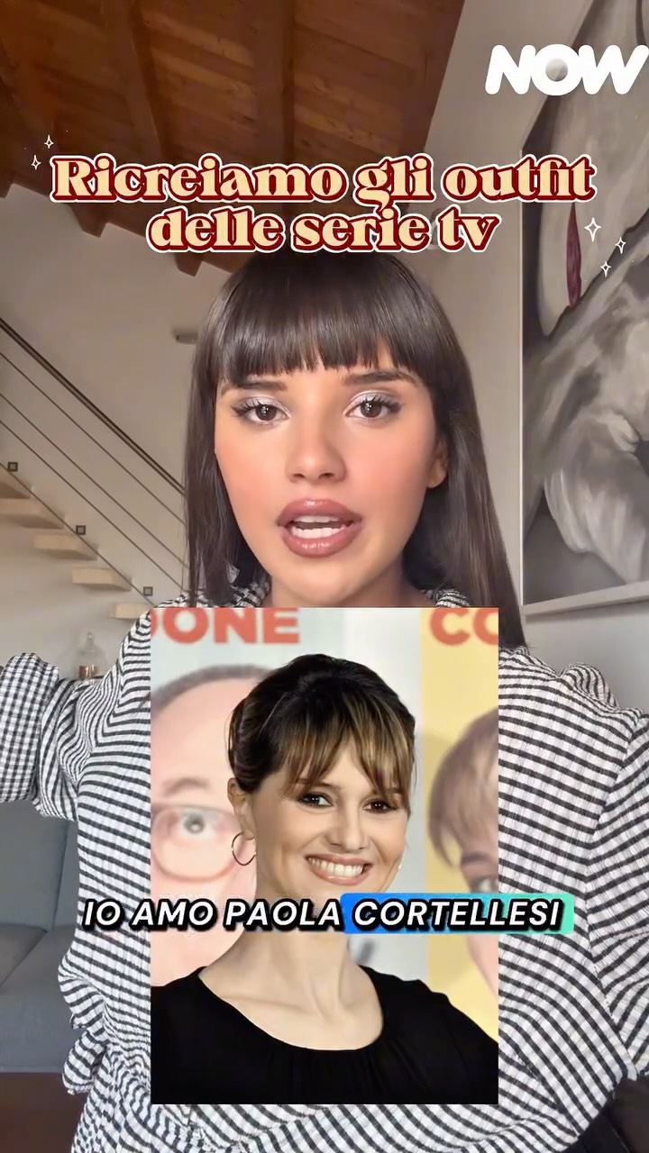 Instagram post by @franlizziee for NOW. Caption reads: Una bella serie tv italiana + @paolacortellesi 🥹....