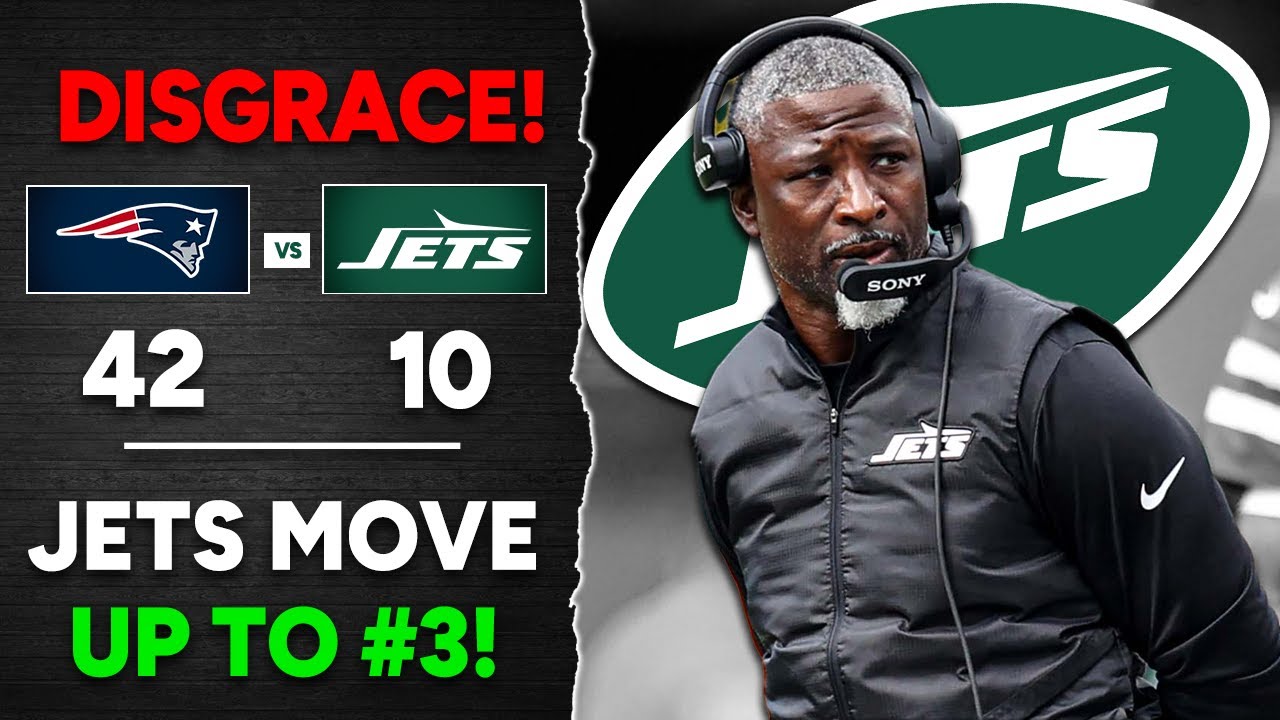 YouTube post by @JetsTalk247 for Goodr. Caption reads: Blown the F*CK OUT - Jets Move Up to #3 in Draft.