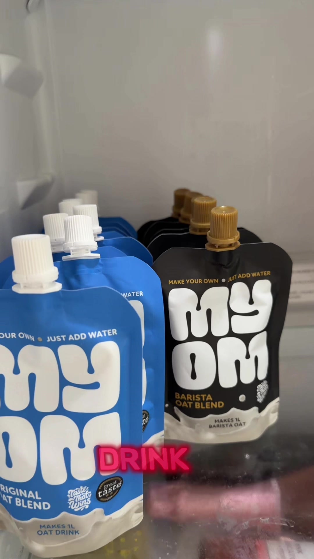 TikTok post by @jamesblackford430 for MYOM. Caption reads: @myomshop oat milk. If you can’t drink the [...].