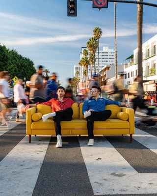 Instagram post by @crashadams for Eton Shirts. Caption reads: [...] know the Beatles music is timeless.....