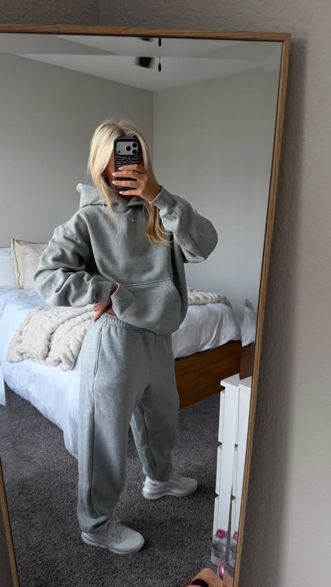 Instagram post by @jordanekerr for Nike Sportswear. Caption reads: Perfect fleece fits for everyone @nikesportswear !....