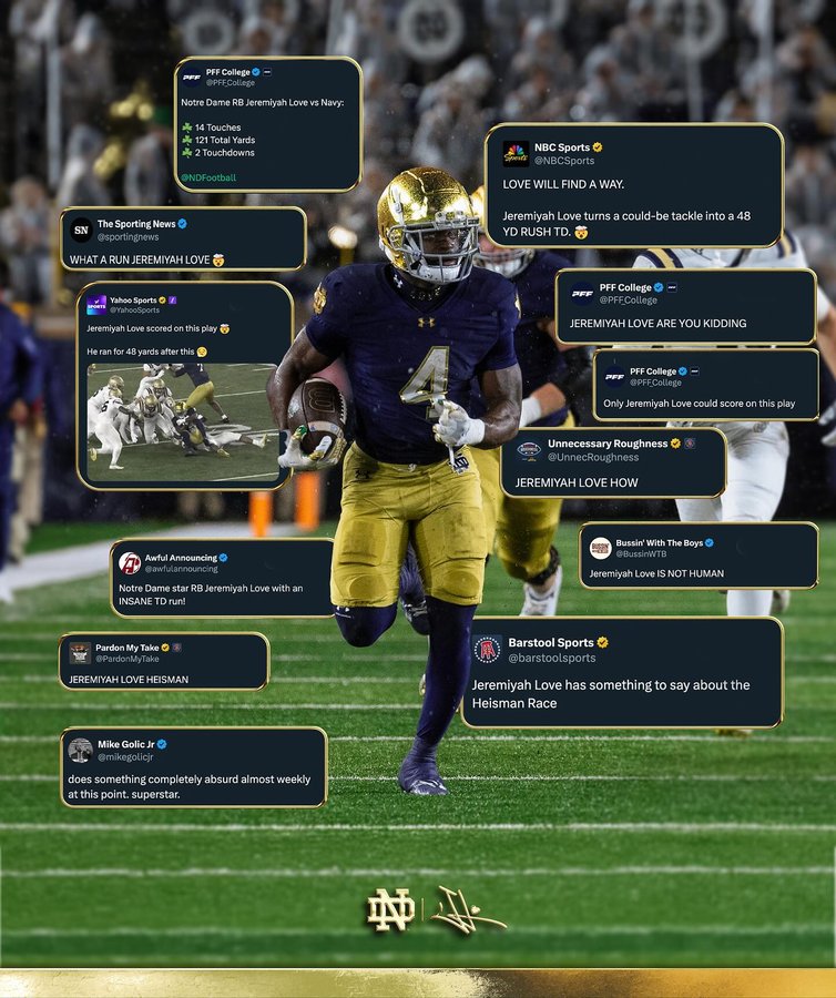 Instagram post by @jeremiyahlove for Verizon. Caption reads: One of One 🫶💚

Jeremiyah Love continues to show....