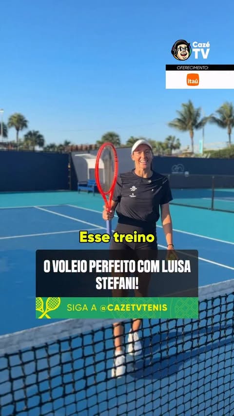 Instagram post by @cazetvtenis for CazéTV. Caption reads: [...] oficial do Miami Open #TênisNaCazéTV....
