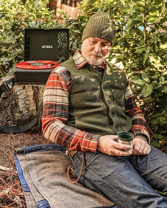 Instagram post by @denimdork for Victrola. Caption reads: [...] in the woods! Spent some time with the....