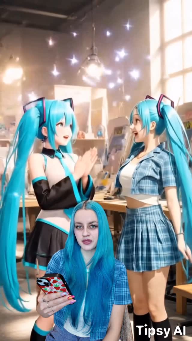 Instagram post by @polderexpress for Tipsy Chat. Caption reads: Hatsune Miku and I are basically twins, just one....