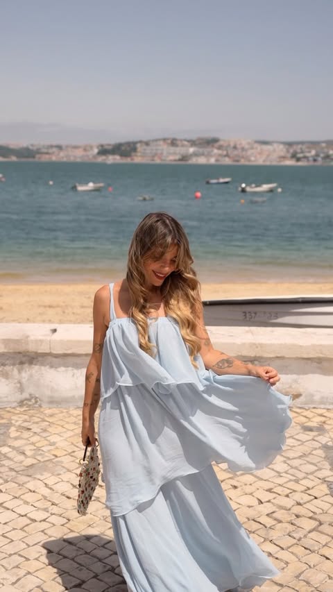 Instagram post by @meljordao for ABOUT YOU. Caption reads: Pub' 5 summer dresses all from @aboutyou.