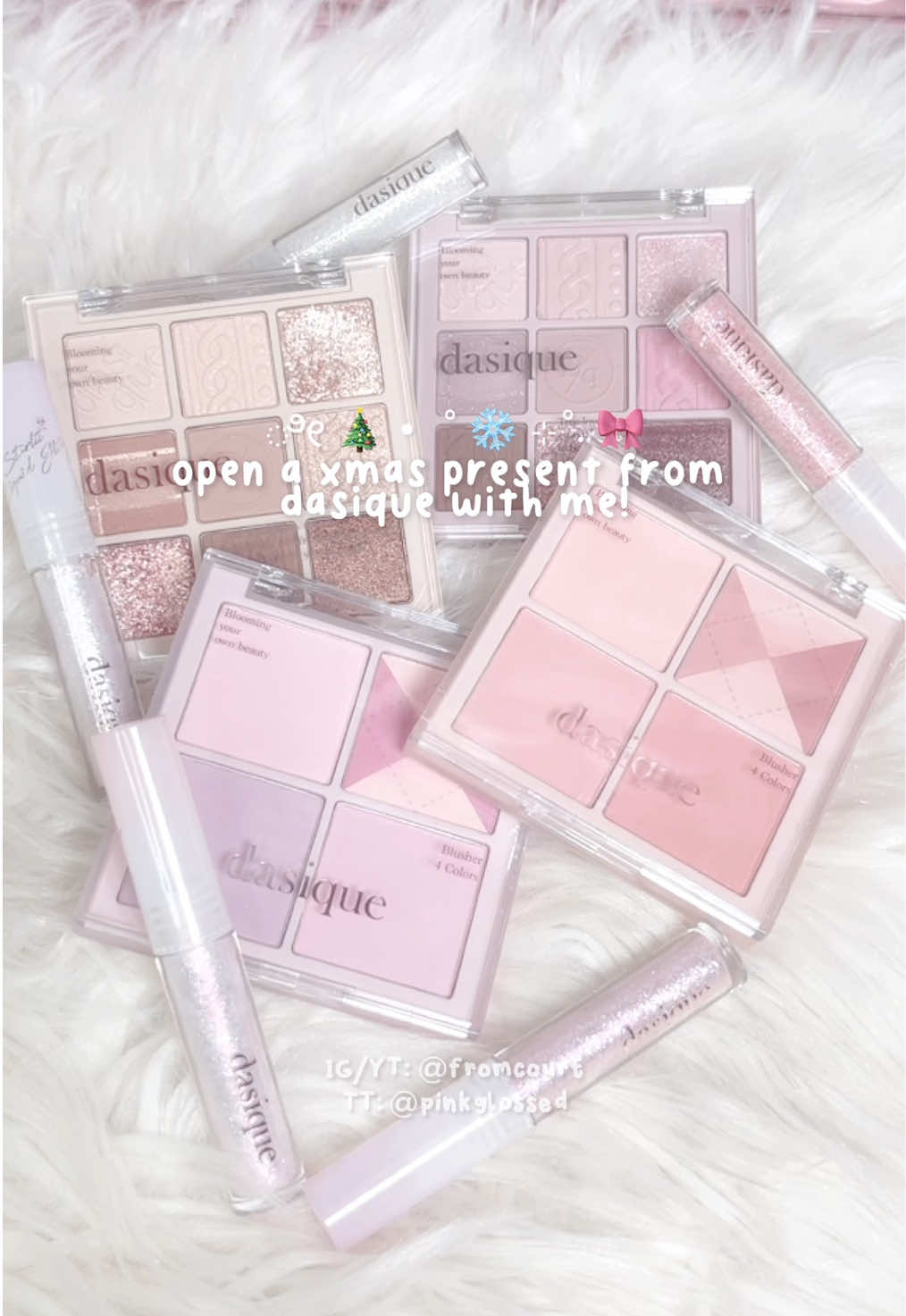 TikTok post by @pinkglossed for Dasique. Caption reads: tysm for all the goodies @dasique_usa 💗💗💗💗....