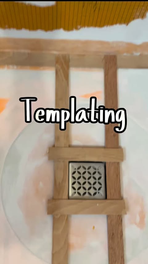 Instagram post by @dj.tiling for STABILA. Caption reads: Once you template a shower base, you’ll never go....