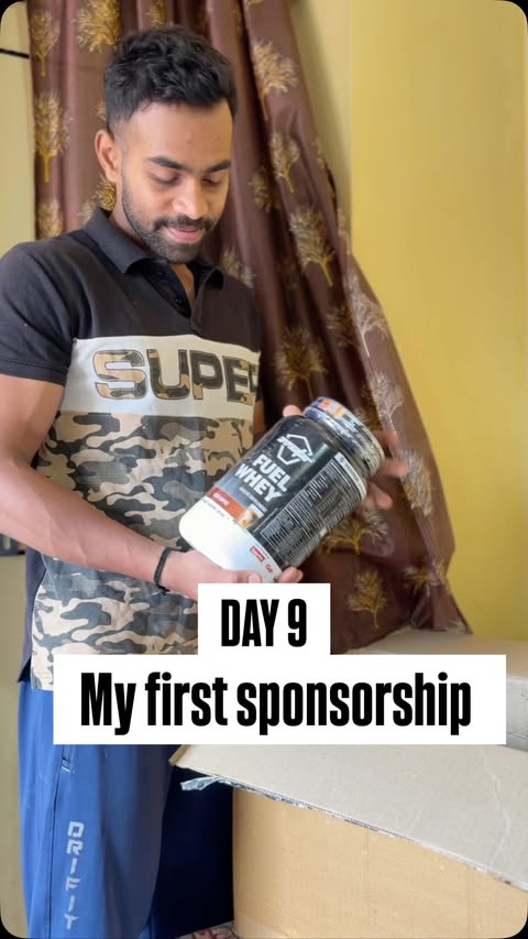 Instagram post by @hyper_kannadiga_ for Avvatar Sports Nutrition. Caption reads: 9 days out to ICN My first sponsorship....