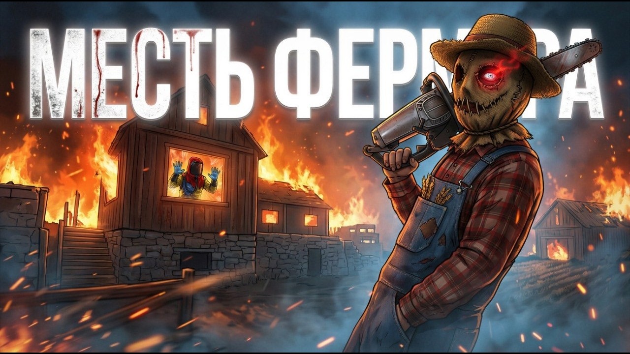 YouTube post by @DenisRust for Warface. Caption reads: - ЗАБИРАЙ ПОДАРКИ НА ДЕНЬ РОЖДЕНИЯ WARFACE!....