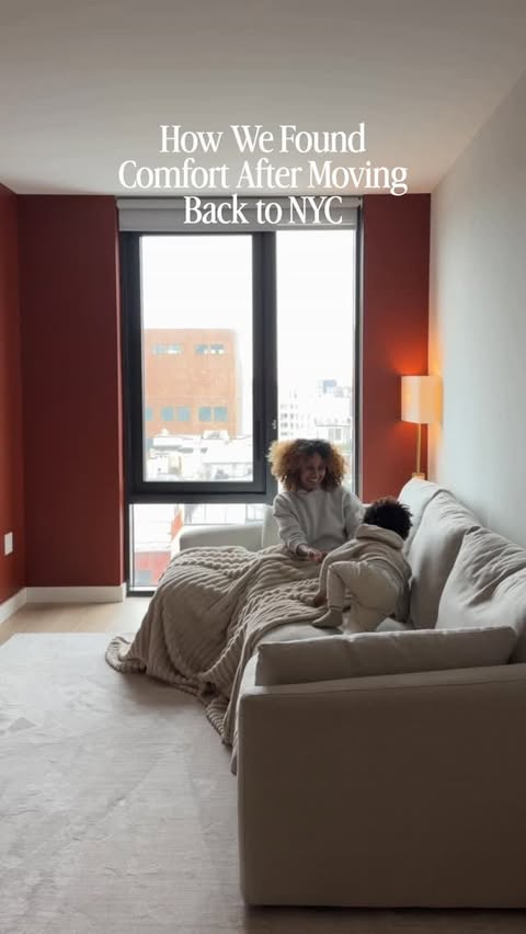 Instagram post by @alexiskristiana for Bedsure Home. Caption reads: Moving back to NYC reminded me how much comfort....