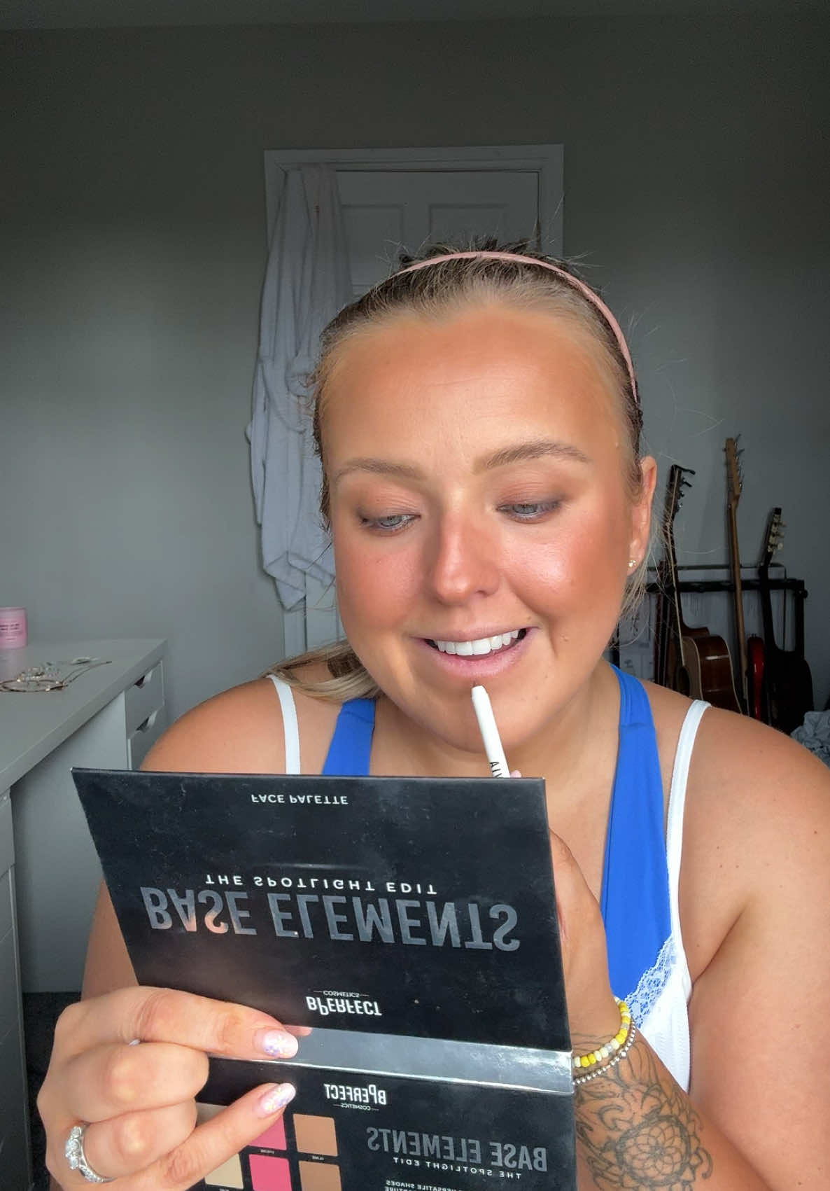 TikTok post by @annacrawfordx for BPerfect Cosmetics. Caption reads: [...] ANNACBP for 20% off @BPerfect Cosmetics 🖤AD.
