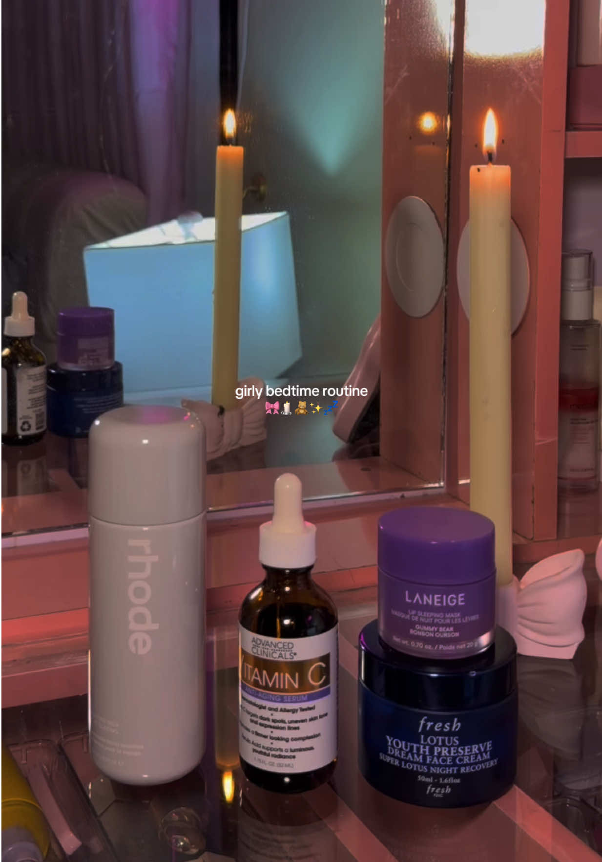 TikTok post by @777ellemon for LANEIGE. Caption reads: [...] #unwindroutine #selfcare....