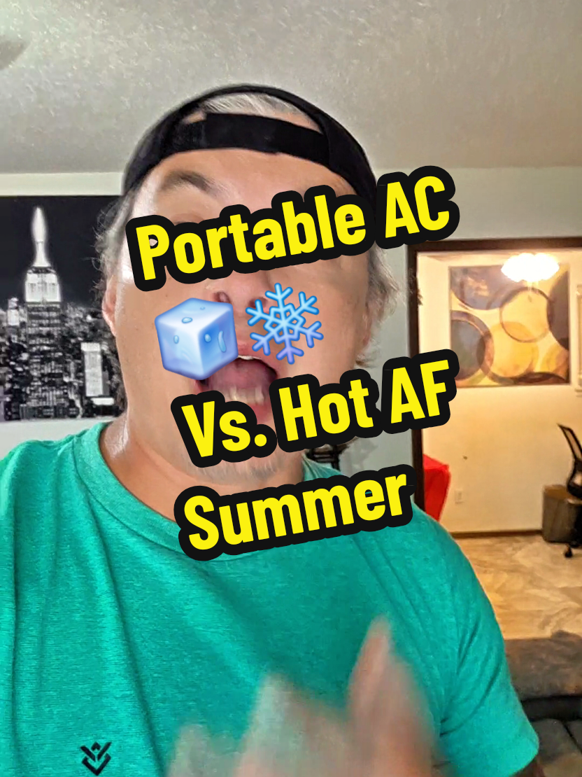 TikTok post by @almostviralagain for Cowsar Appliance. Caption reads: [...] makes summer way less miserable. @Cowsar....