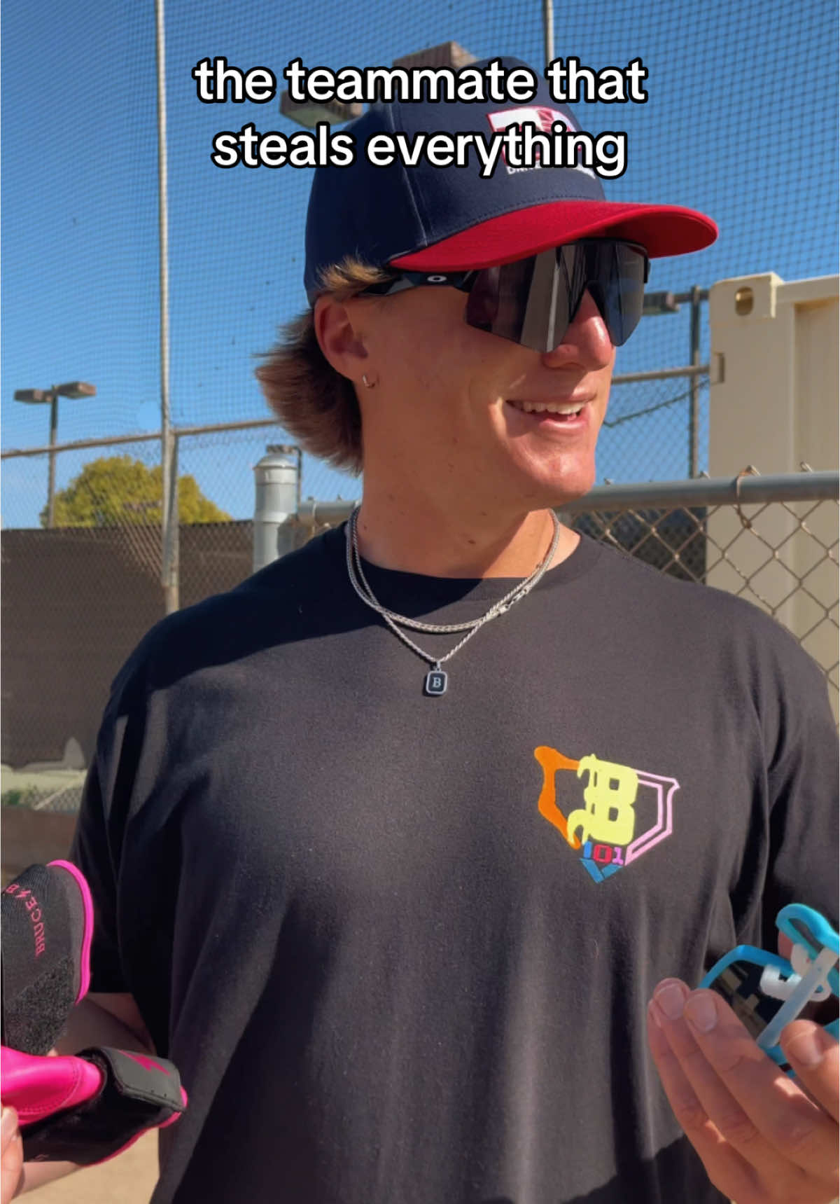 TikTok post by @itshunterhanes for Elite Athletic Gear. Caption reads: [...] @Kevahn Ebron @Baseball Lifestyle @Elite....