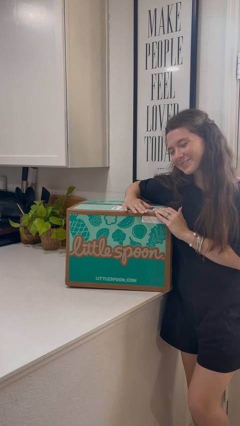 Instagram post by @sallyspradlin_ for Little Spoon. Caption reads: #ad We love little spoon & know you will too! Use....