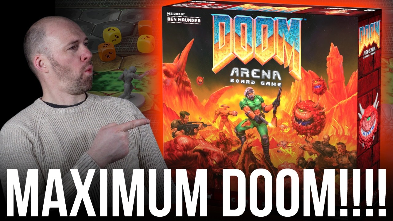 YouTube post by @PeachyTips for Doomlings. Caption reads: I Didn’t Expect DOOM ARENA to Be THIS GOOD!.