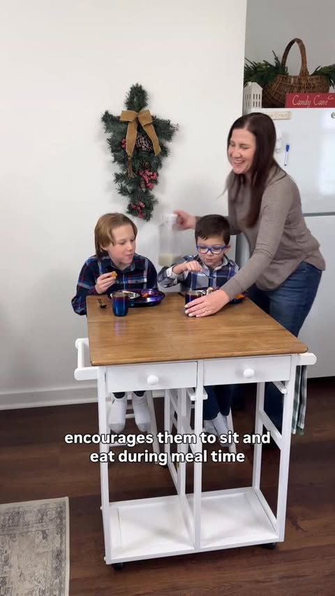 Instagram post by @lifewithjesnicole for Ahimsa Home. Caption reads: [...] our table. 
The boys are loving their....