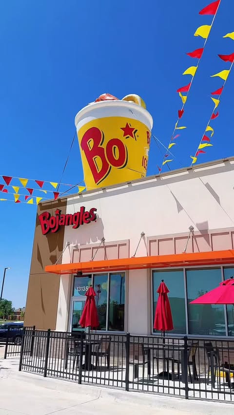 Instagram post by @bigtretv_ for Bojangles. Caption reads: OKC!… We FINALLY have @bojangles! Crispy chicken,....