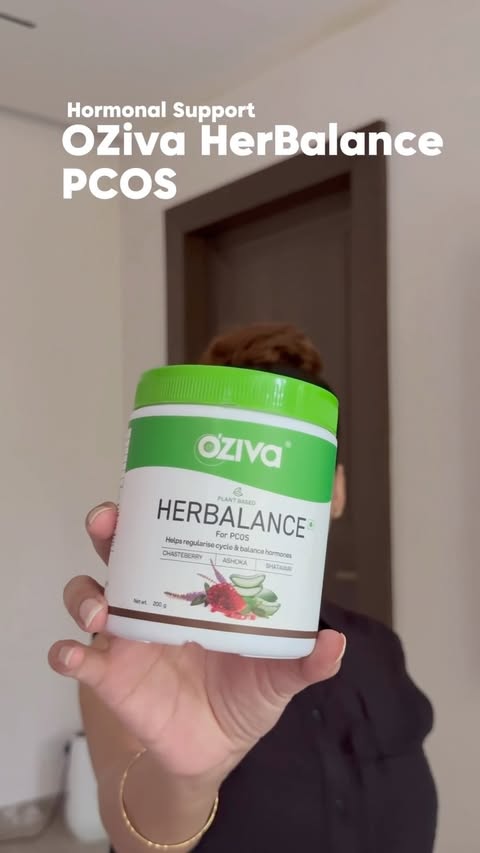 Instagram post by @fitculturebytanya for OZiva. Caption reads: [...] #HormonalBalance #PCOSNutrition....