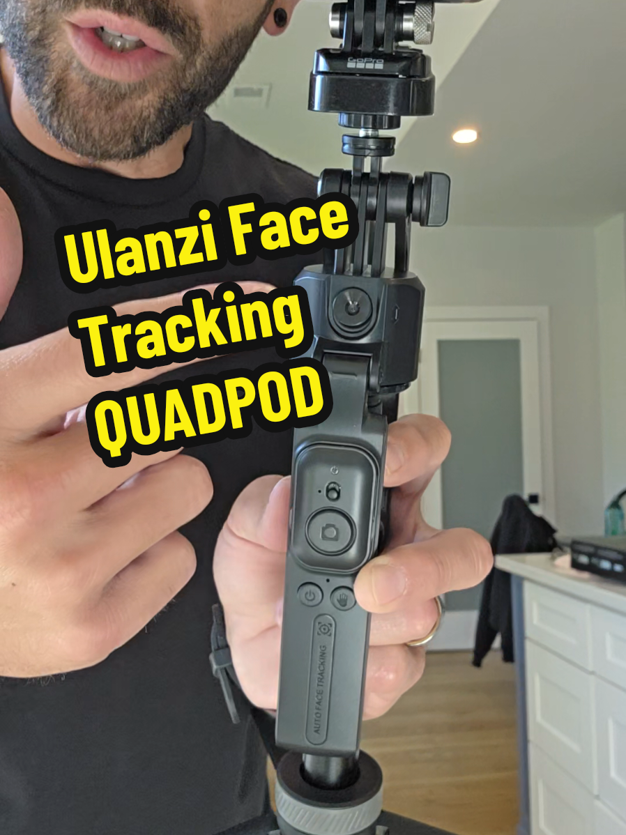 TikTok post by @theghousefam for Ulanzi. Caption reads: Replying to @rogerlen1Use Ulanzi face tracking....