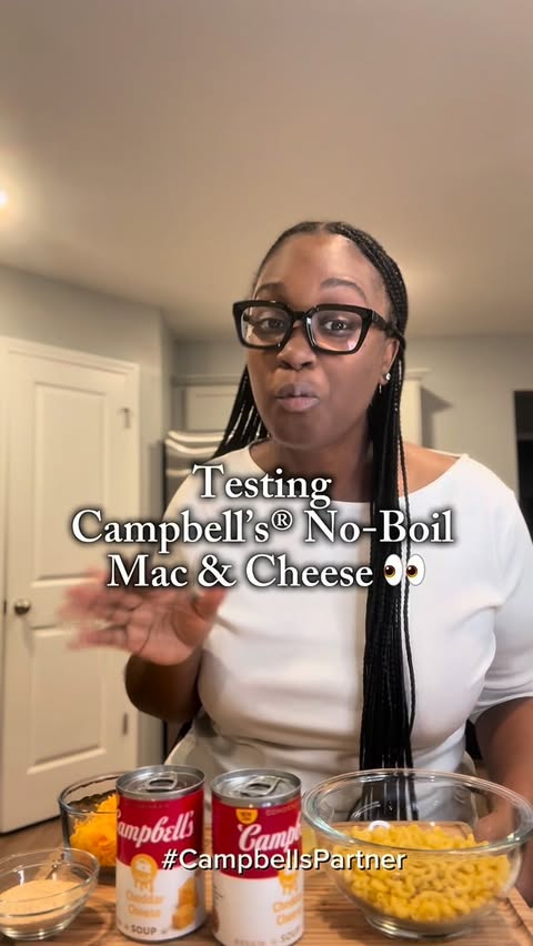 Instagram post by @thatgirlcancook__ for Campbell's. Caption reads: #CampbellsPartner Y’all… I had to see if this....