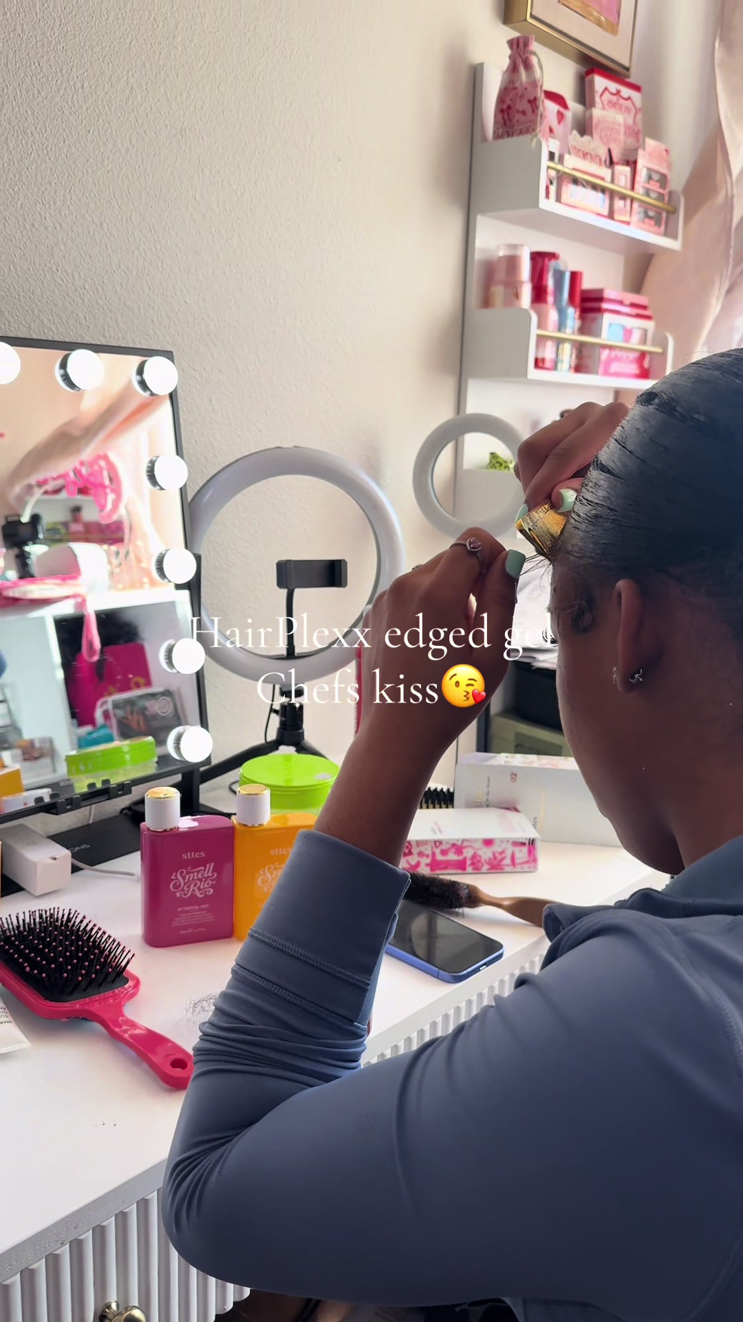 TikTok post by @dajanailedit for Hairplexx Beauty. Caption reads: [...] to reapply throughout the day 🤏🏽....