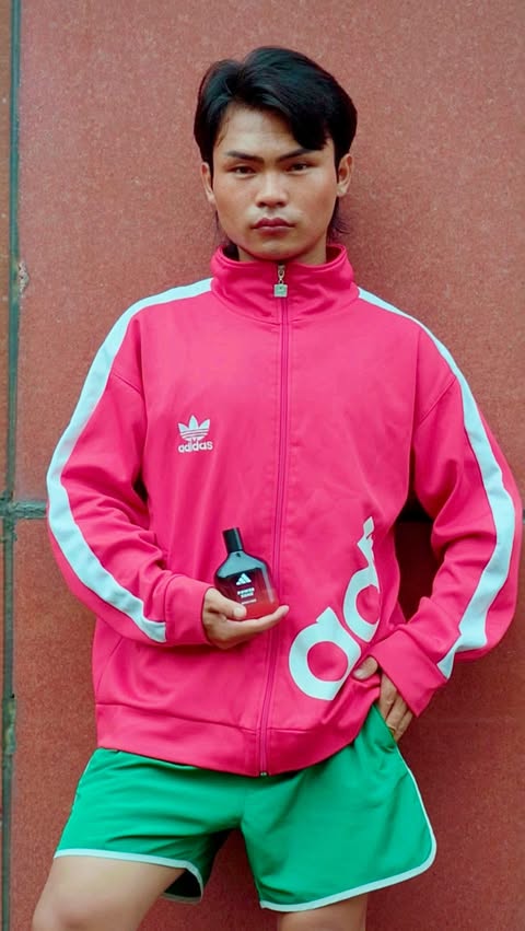 Instagram post by @a_g_o_u for Beauty Concepts Pvt Ltd. Caption reads: Daring, empowered and confident spraying Adidas....