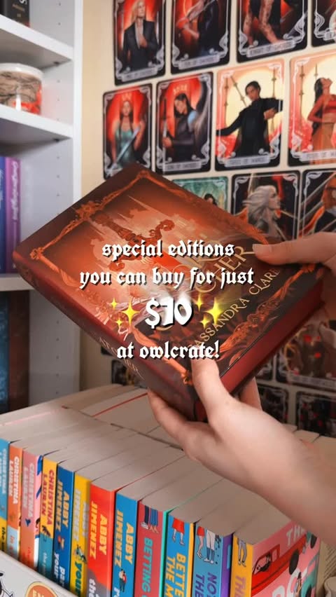Instagram post by @readingwithmelodie for OwlCrate. Caption reads: [...] $10 special editions AND duologies??....