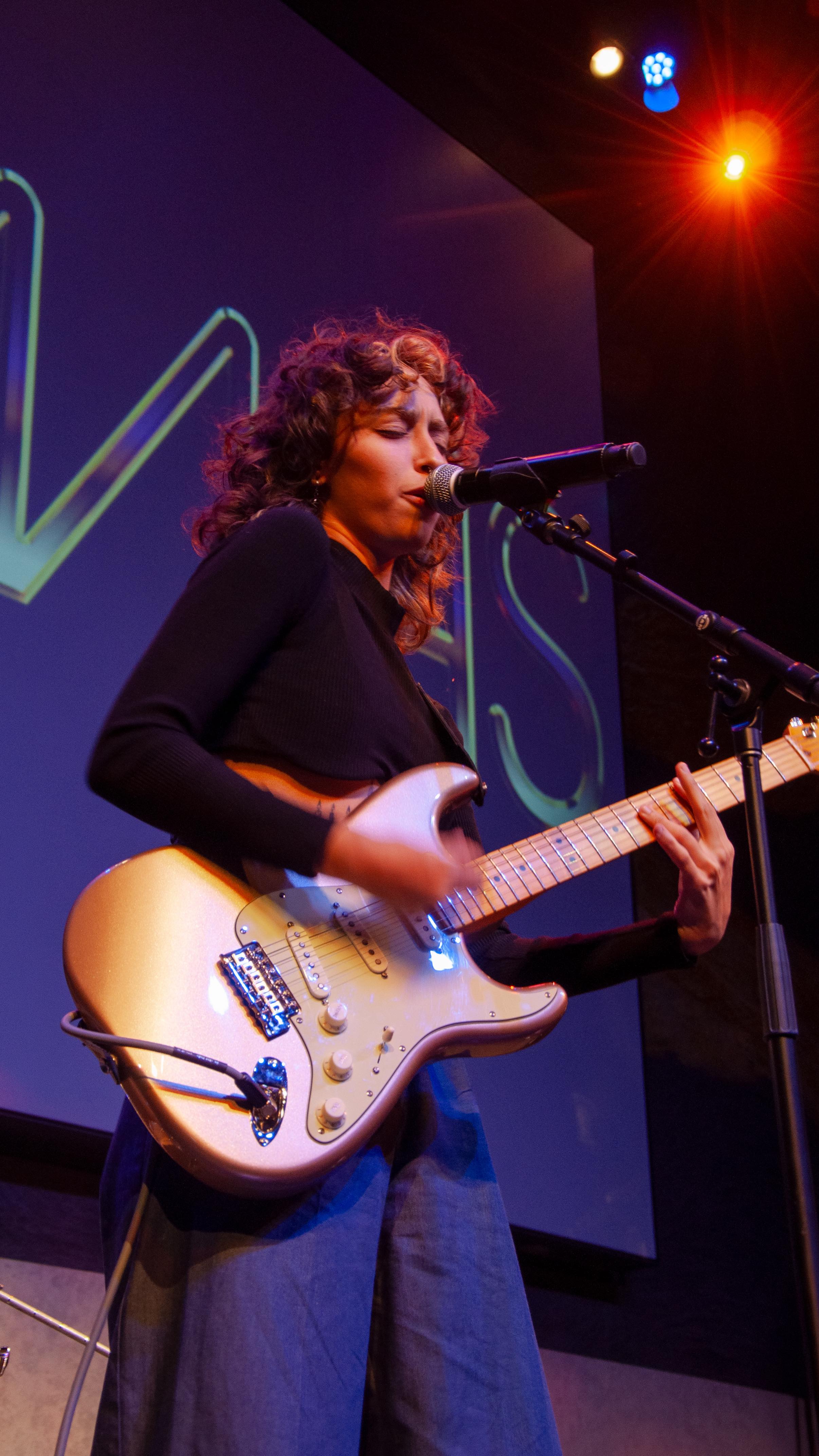 Instagram post by @darumasband for Fender. Caption reads: Join @cecileonmusic from @darumasband at....